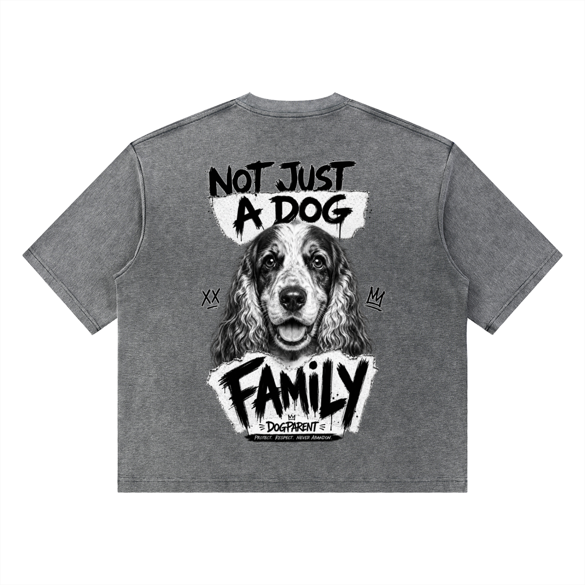 FAMILY Cocker - Waffle Boxy T-Shirt