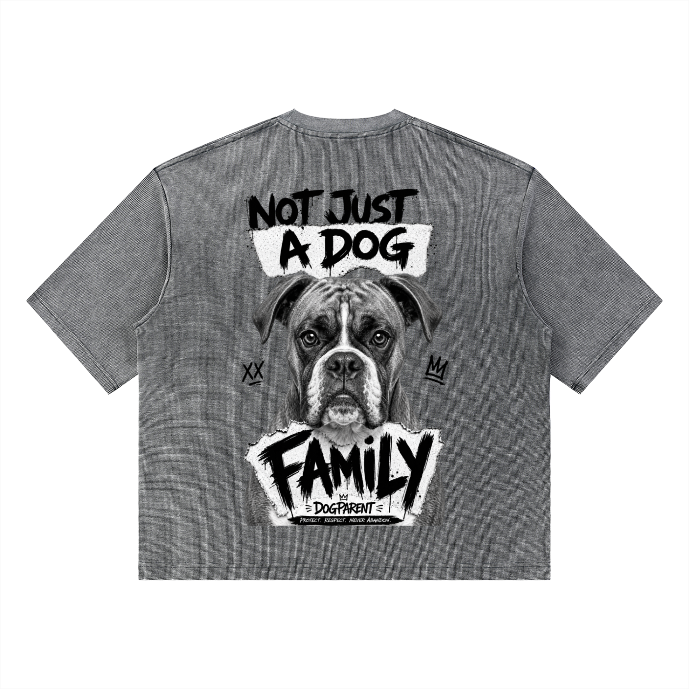 FAMILY Boxer - Waffle Boxy T-Shirt