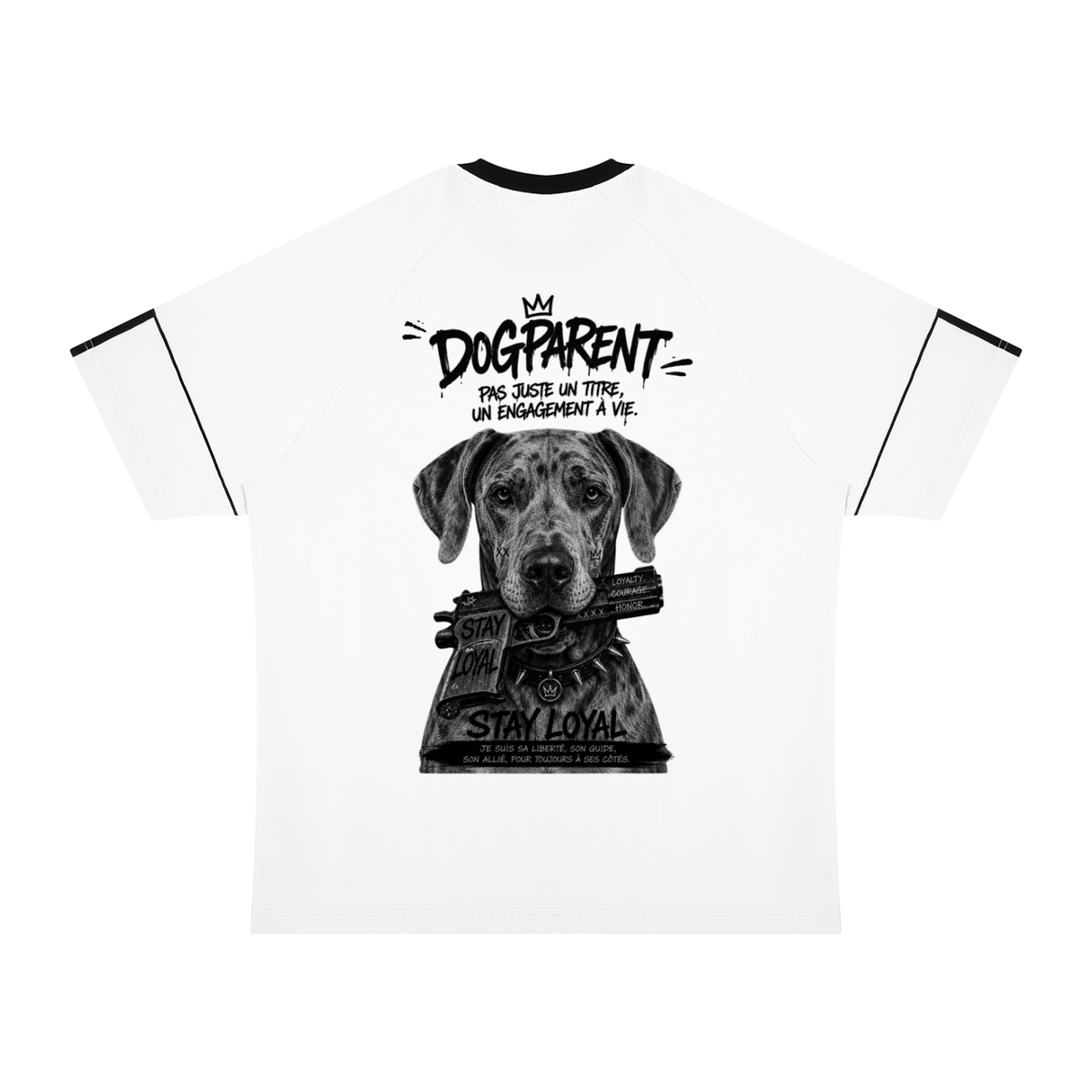 GUN Dogue Allemand Bringé - T-shirt Raglan