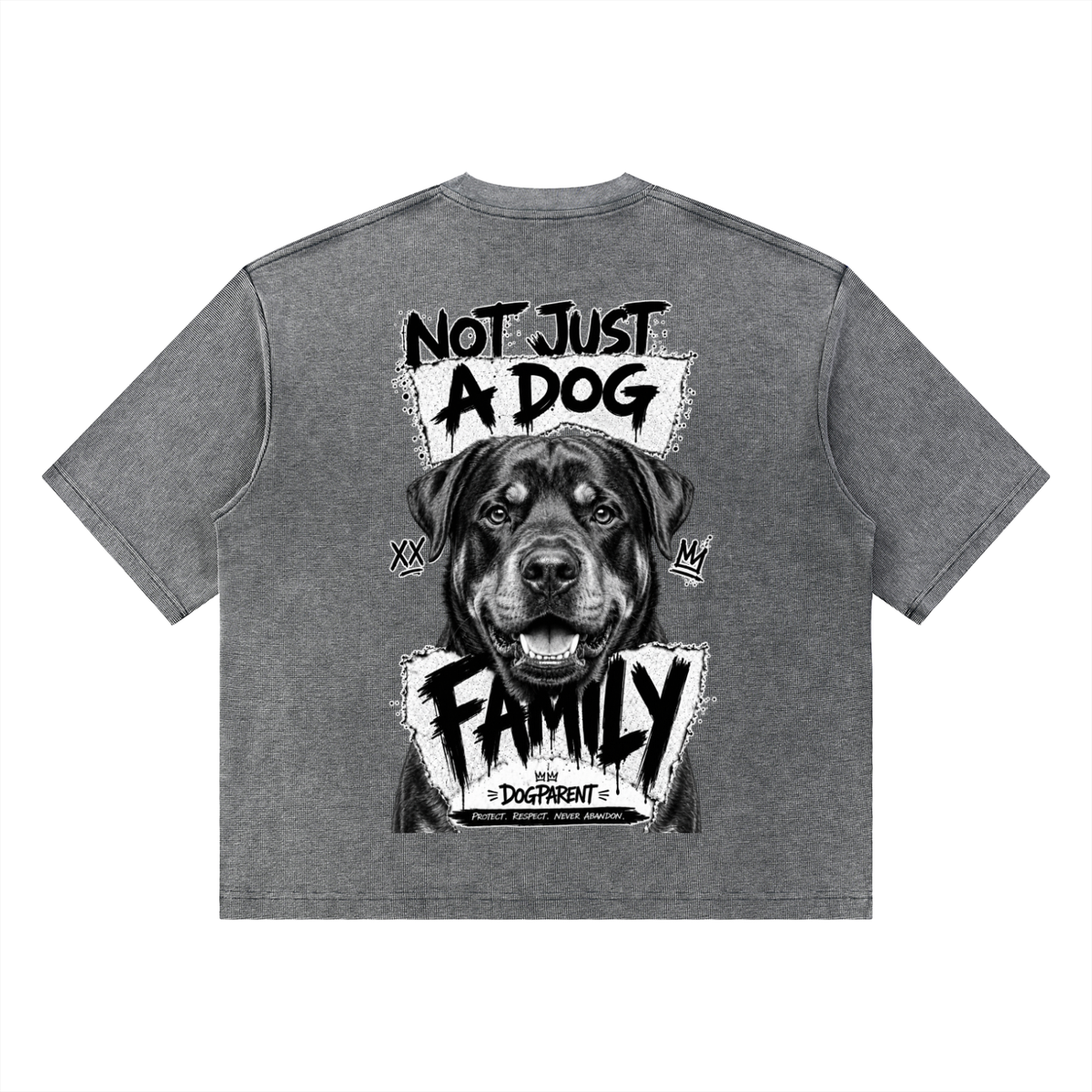 FAMILY Rottweiler - Waffle Boxy T-Shirt