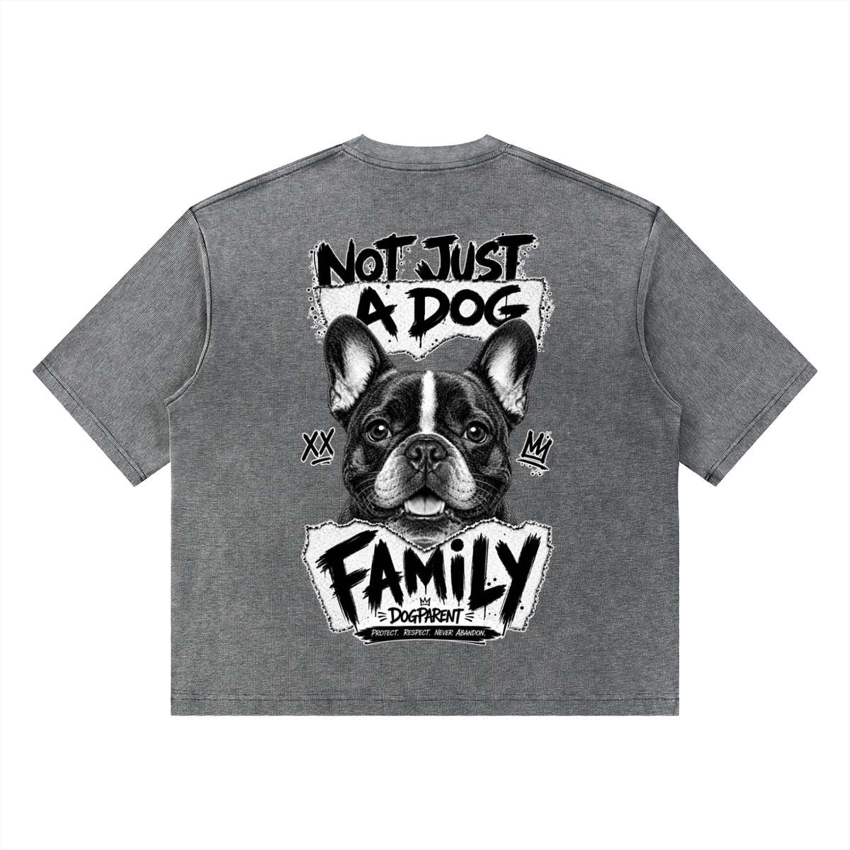 FAMILY French Bulldog - Waffle Boxy T-Shirt