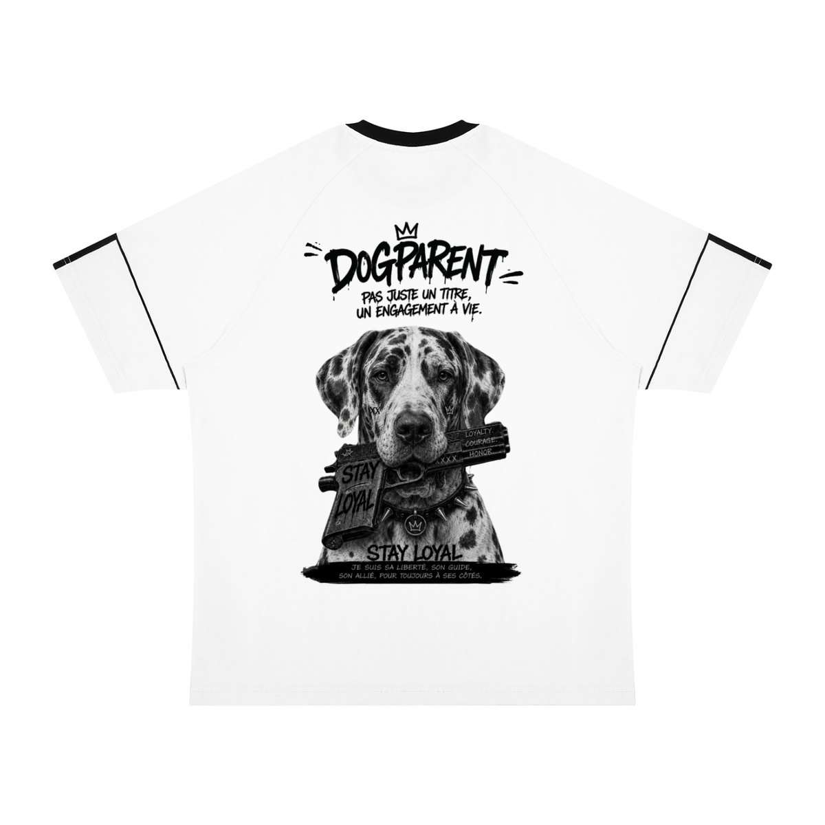 GUN Dogue Allemand Arlequin - T-shirt Raglan