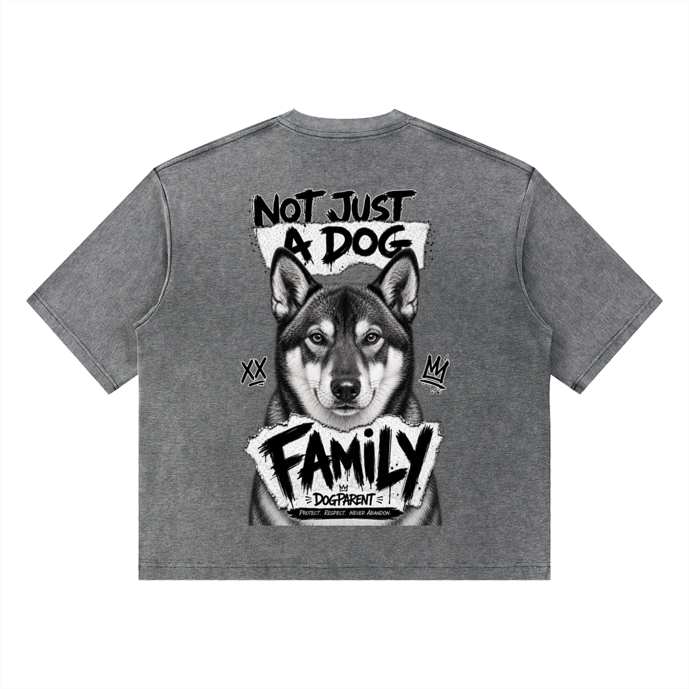 FAMILY Shikoku - Waffle Boxy T-Shirt