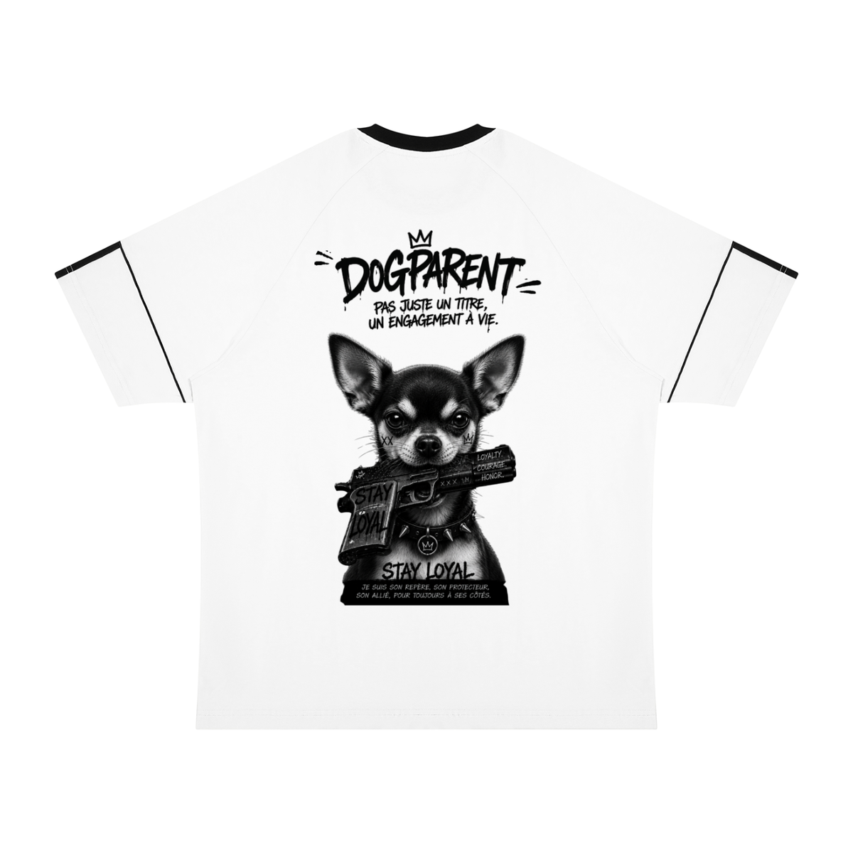 GUN Chihuahua Black Fire - Raglan T-Shirt
