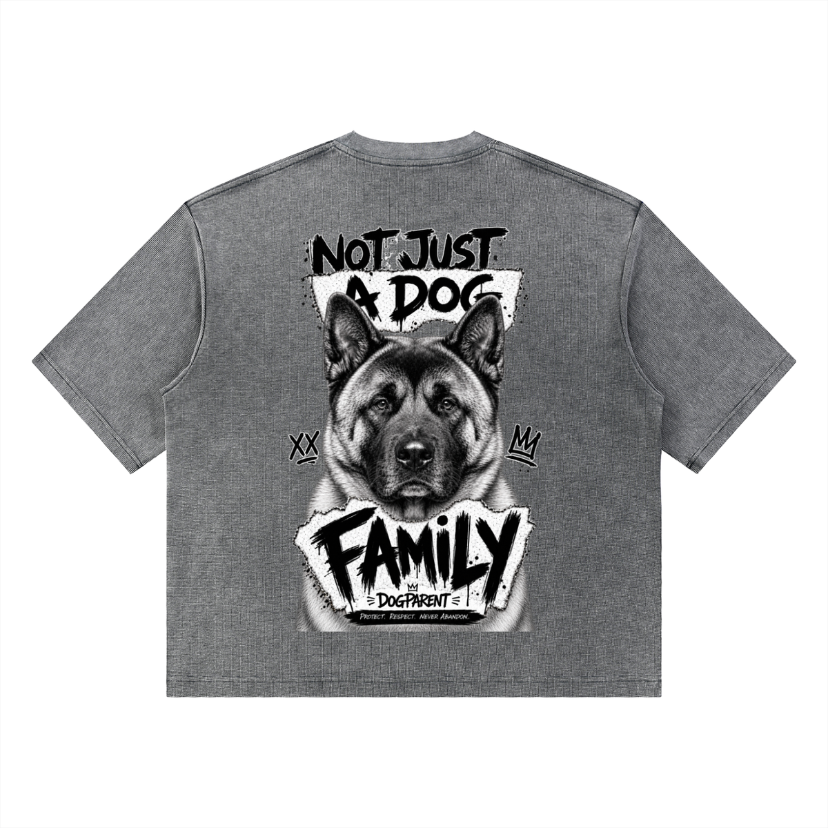 FAMILY American Akita - Waffle Boxy T-Shirt