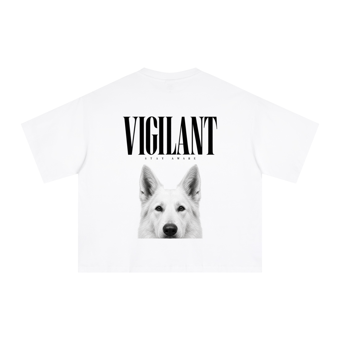 VIGILANT - White Swiss Shepherd T-Shirt Essential Sorona