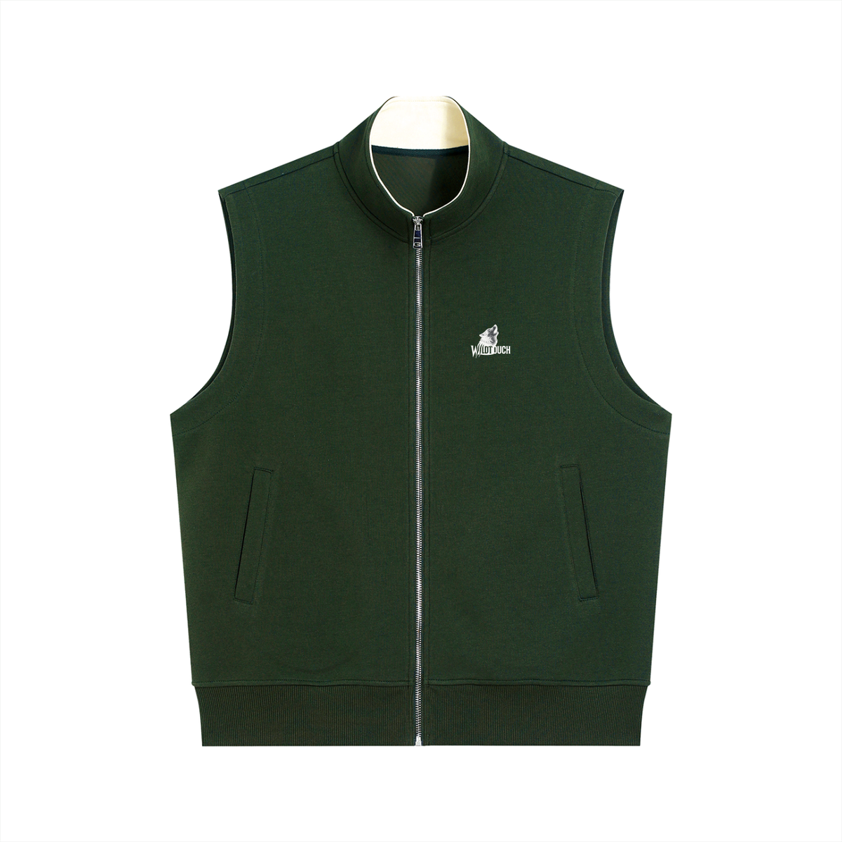 Dark Green Thick Sleeveless Vest - WILDTOUCH