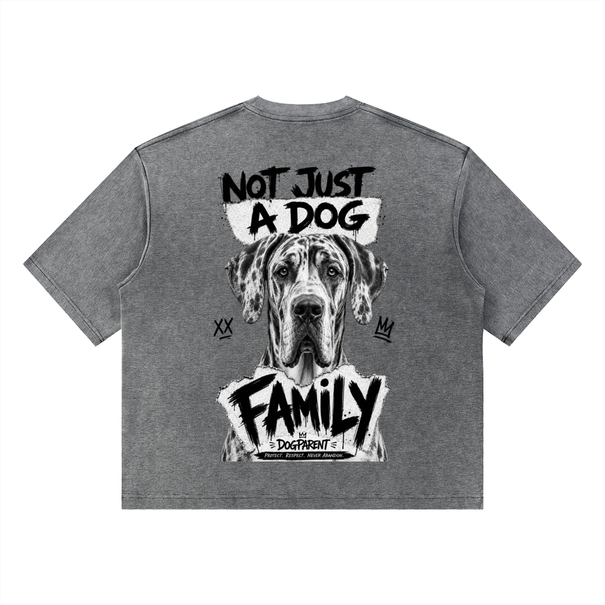 FAMILY Dogue Allemand Arlequin - Waffle Boxy T-Shirt