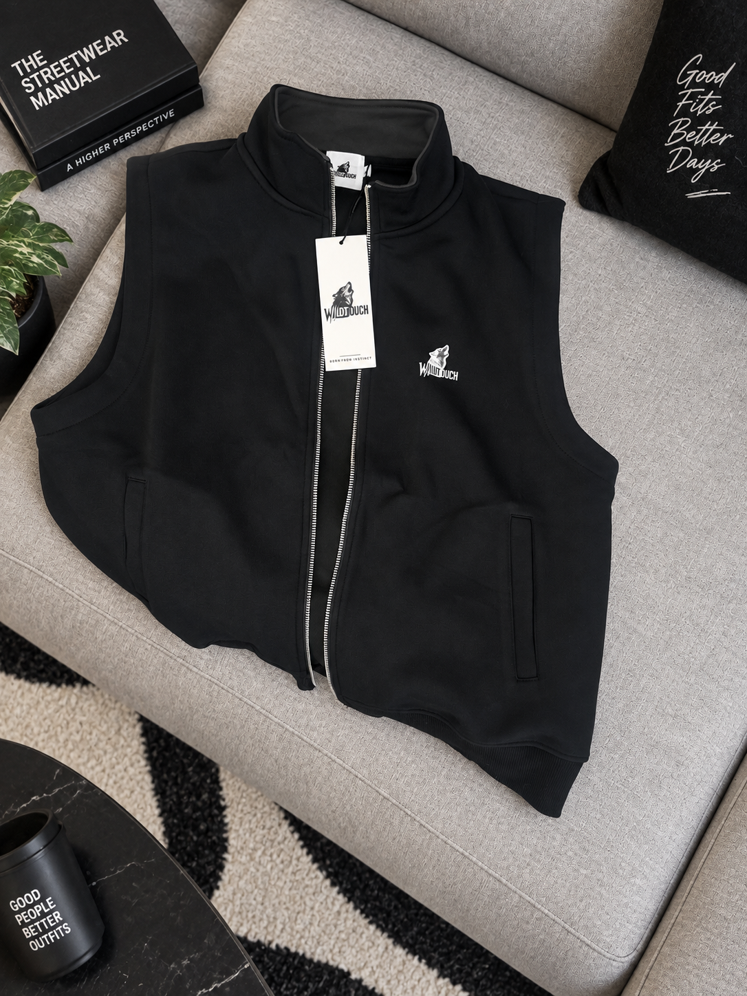 Gilet sans manches épais Black - WILDTOUCH