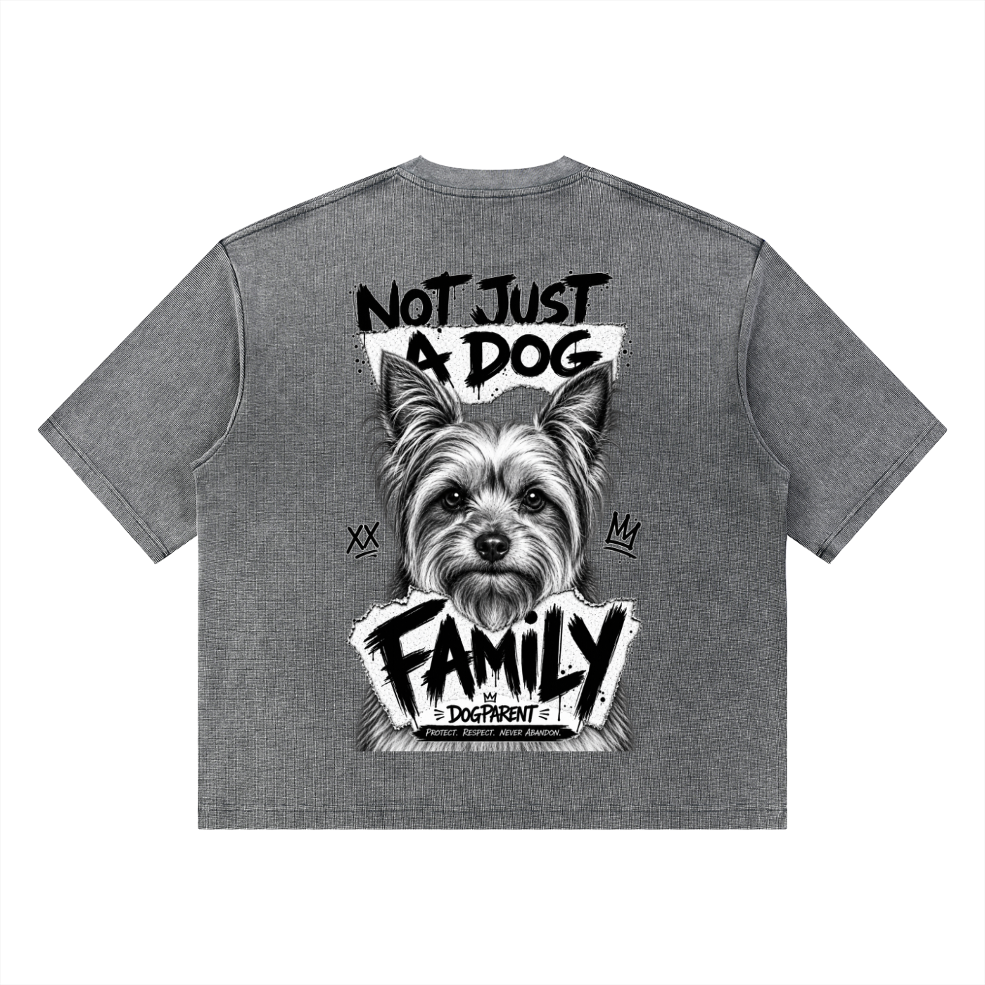 FAMILY Yorkshire Terrier - Waffle Boxy T-Shirt