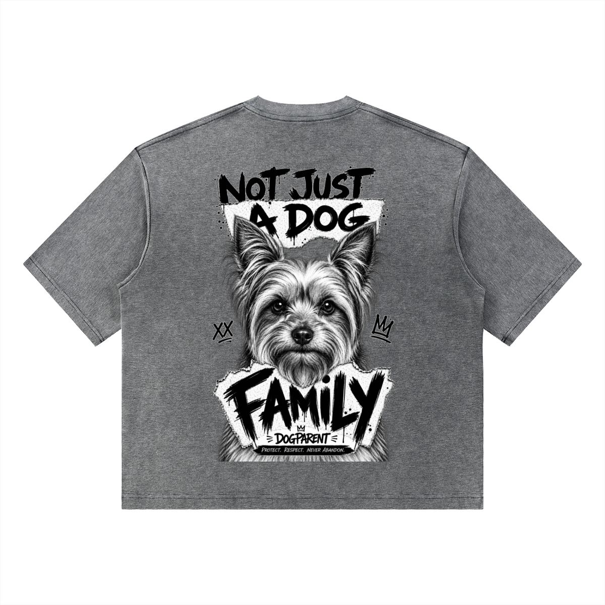 FAMILY Yorkshire Terrier - Waffle Boxy T-Shirt