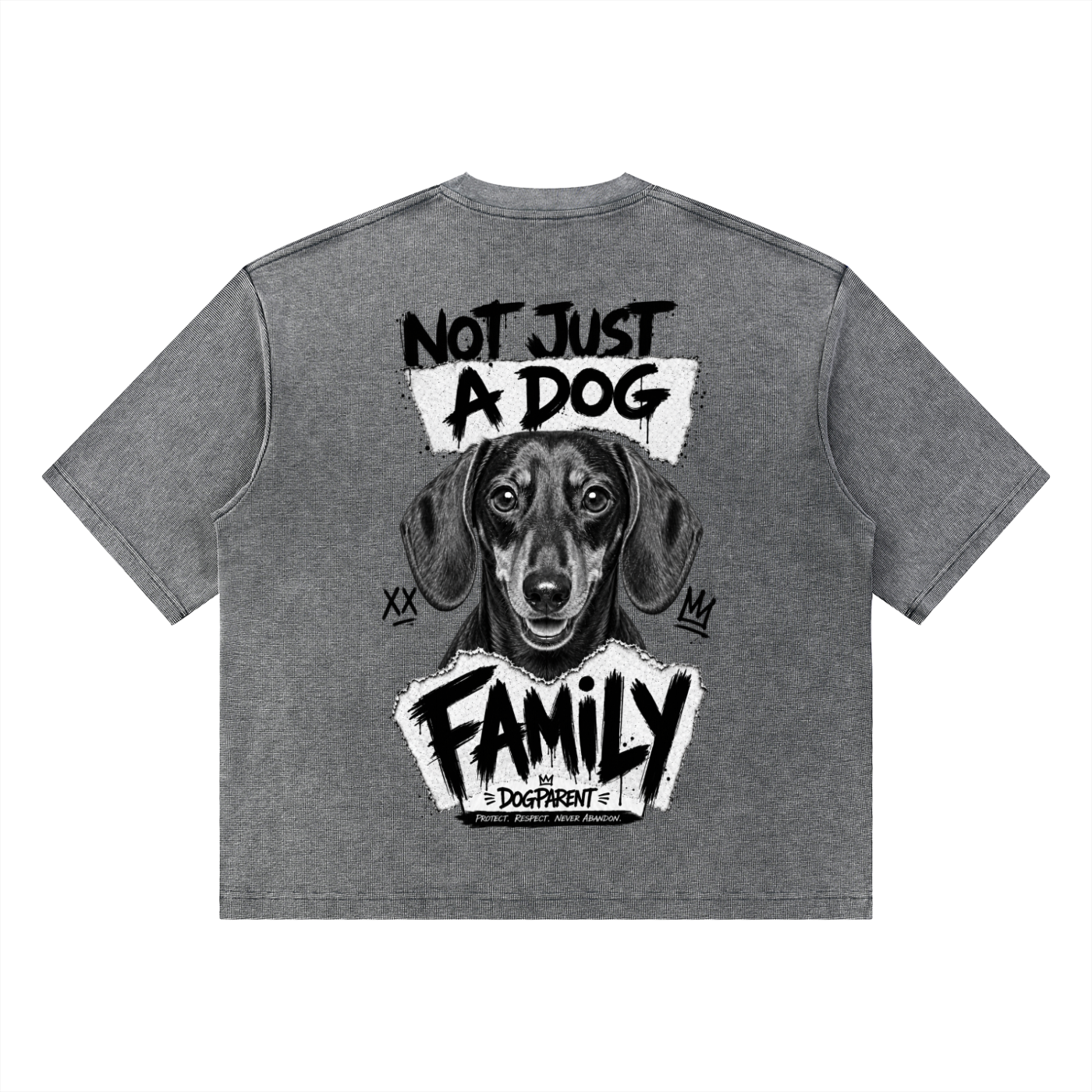 FAMILY Dachshund - Waffle Boxy T-Shirt