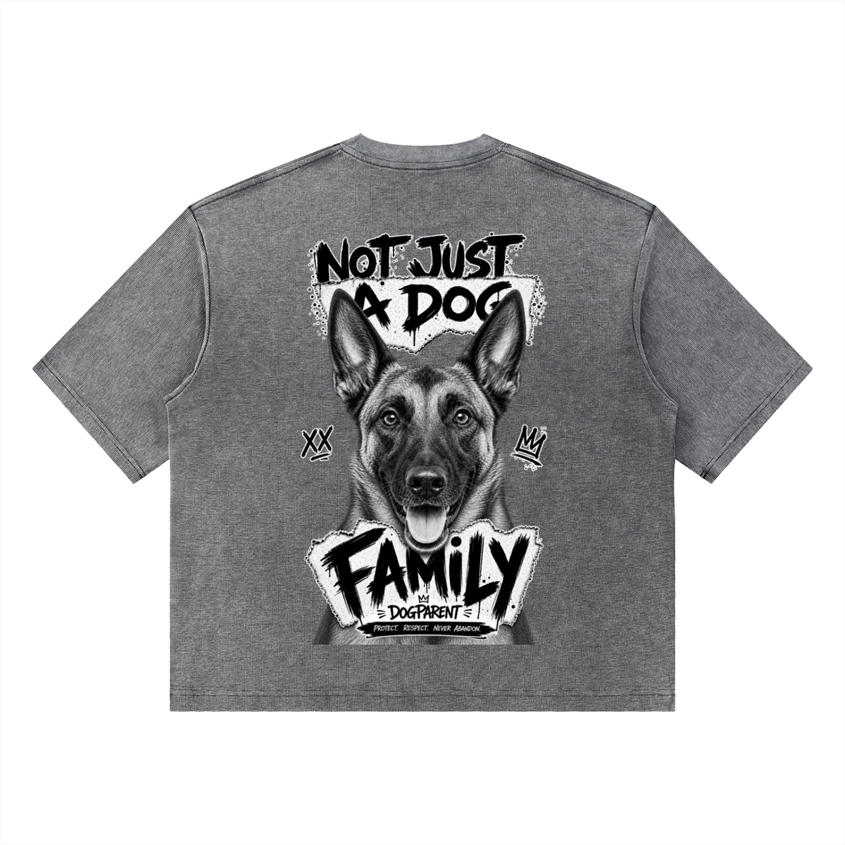 FAMILY Malinois - Waffle Boxy T-Shirt