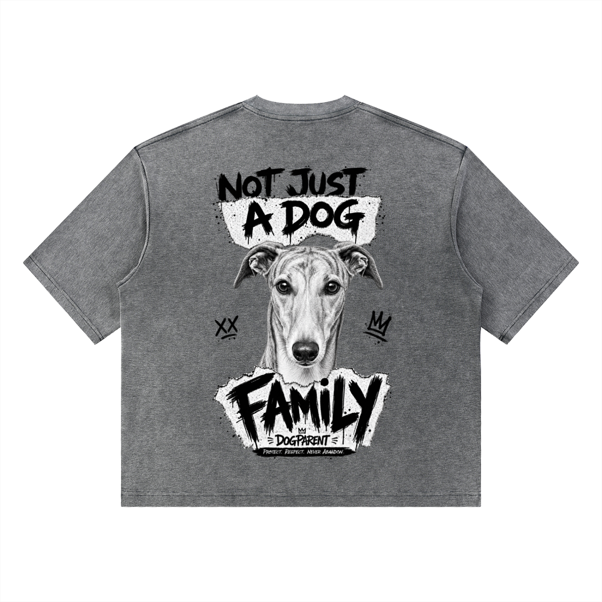 FAMILY Lévrier - Waffle Boxy T-Shirt