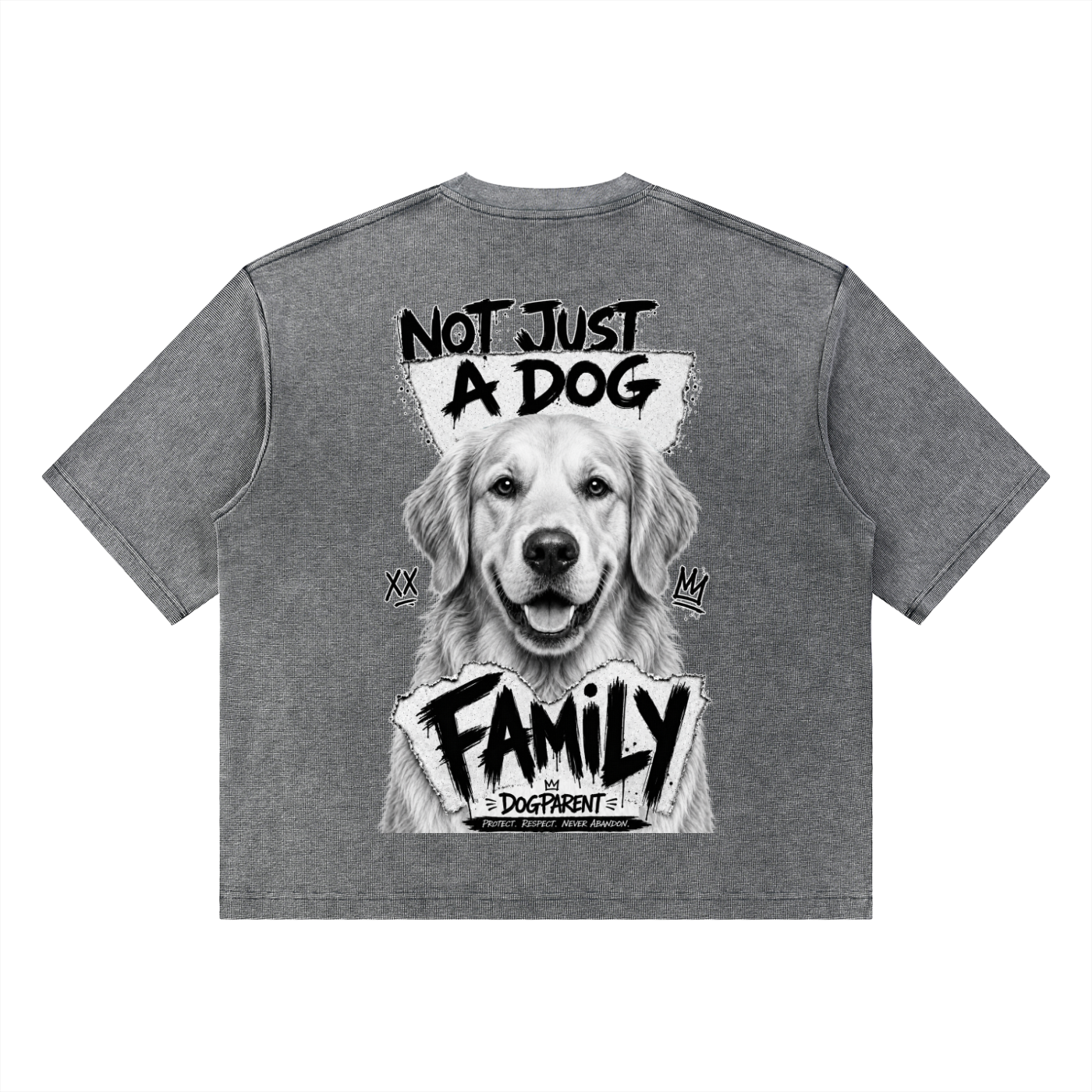 FAMILY Golden Retriever - Waffle Boxy T-Shirt