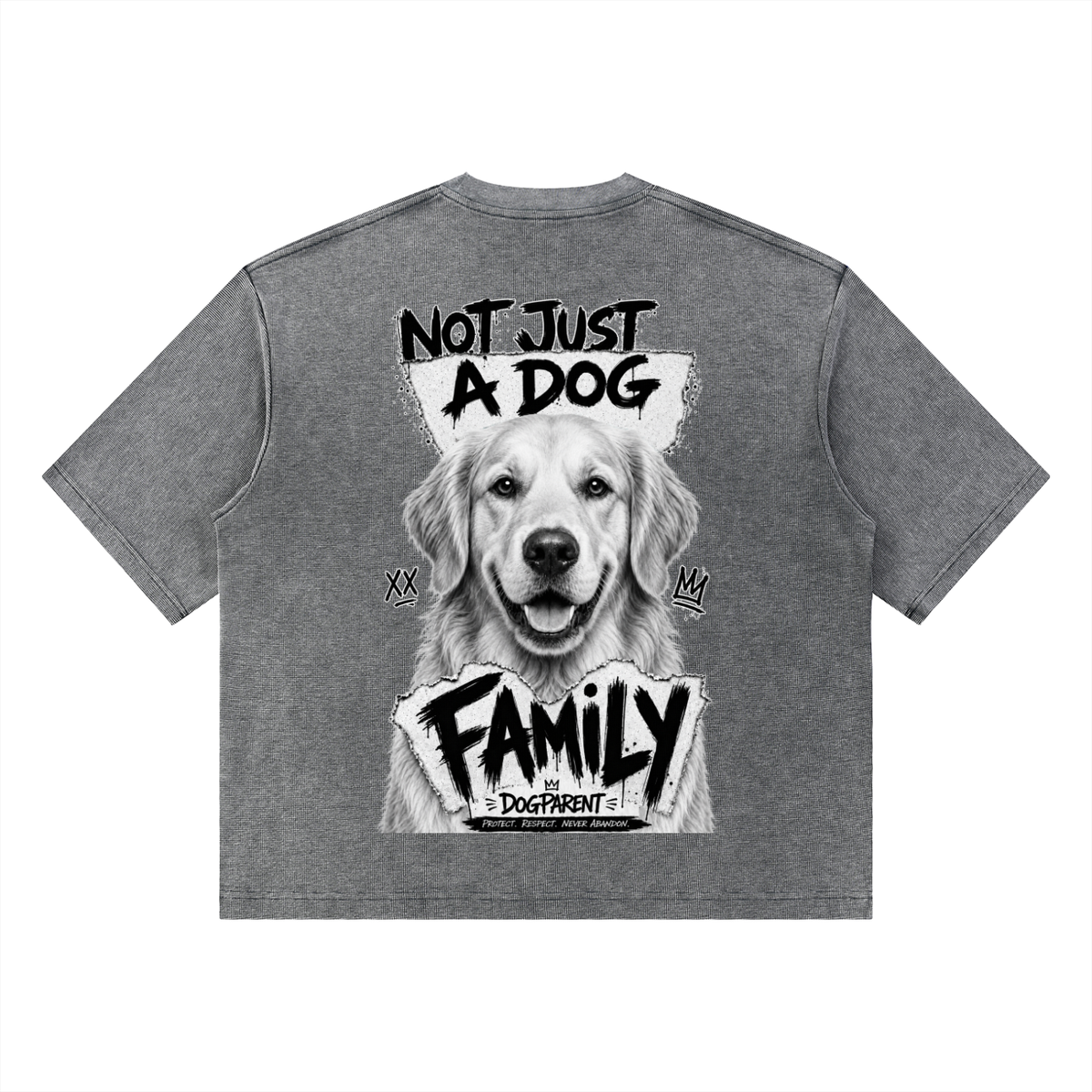 FAMILY Golden Retriever - Waffle Boxy T-Shirt