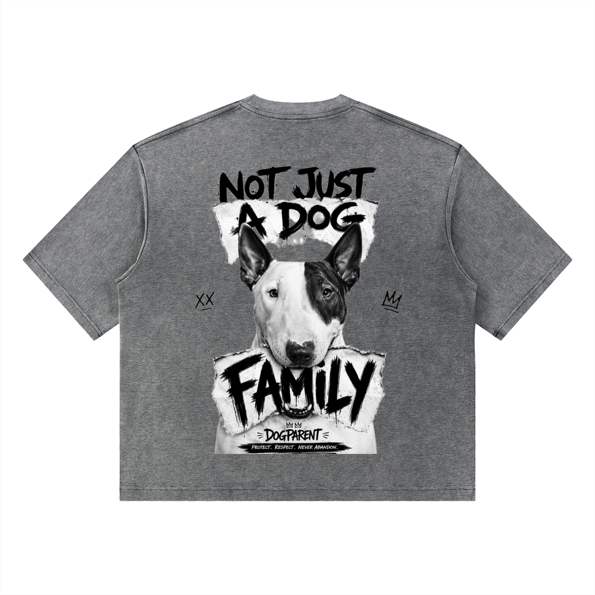 FAMILY Bull Terrier - Waffle Boxy T-Shirt